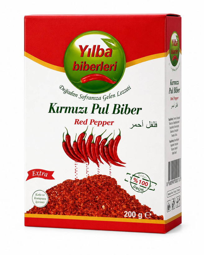 فلفل قرمز پرک ییل با yilba Biberleri