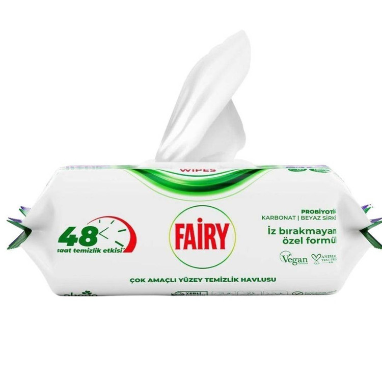 دستمال مرطوب پاککننده سطوح Fairy Surface Clean Wipes – 100 عددی