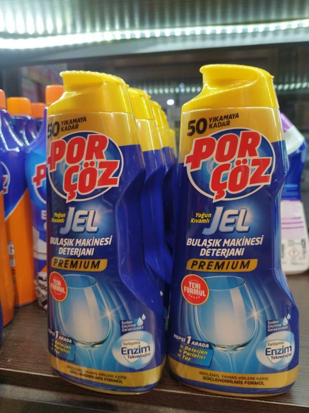 ژل شوینده ماشین ظرفشویی 🧼 Porçöz Premium Gel Bulaşık Makinesi Deterjanı