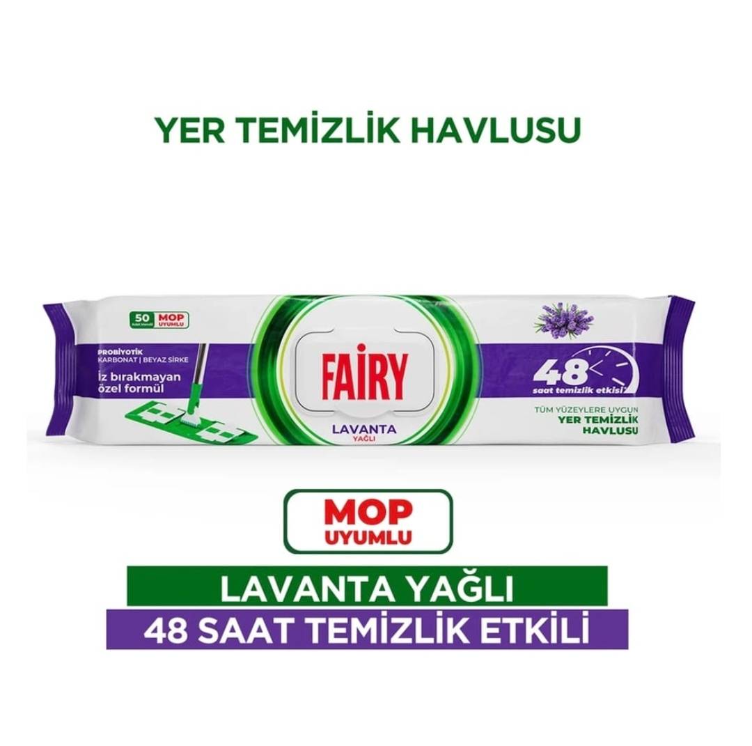 دستمال تی Fairy مدل Power Wipes – ۵۰ عددی